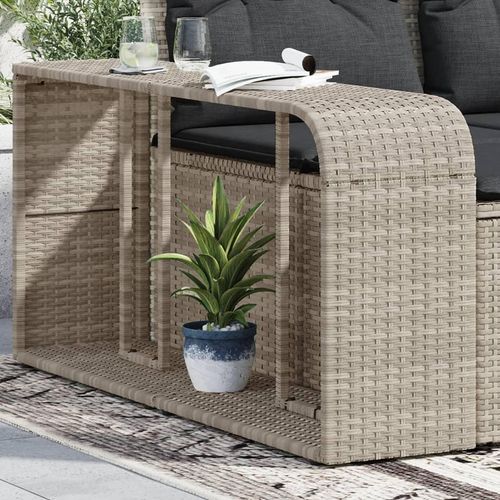 Outdoor-Regale 2 Stk. Poly Rattan | Farbe: Hellgrau