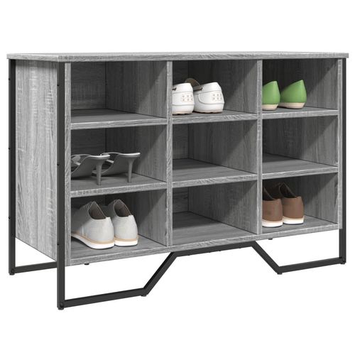 Schuhregal 90X38X61,5 Cm Holzwerkstoff | Farbe: Grau Sonoma | Höhe: 61.5 cm