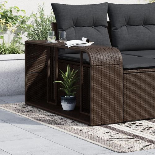 Outdoor-Regale 2 Stk. Poly Rattan | Farbe: Braun