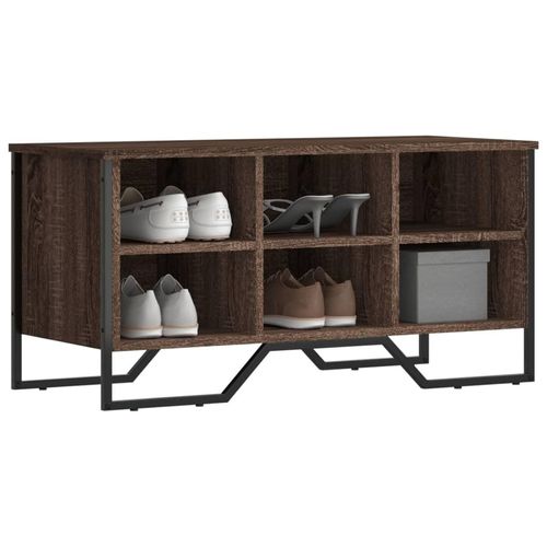 Schuhregal 90X38X61,5 Cm Holzwerkstoff | Farbe: Braune Eiche | Höhe: 45.5 cm