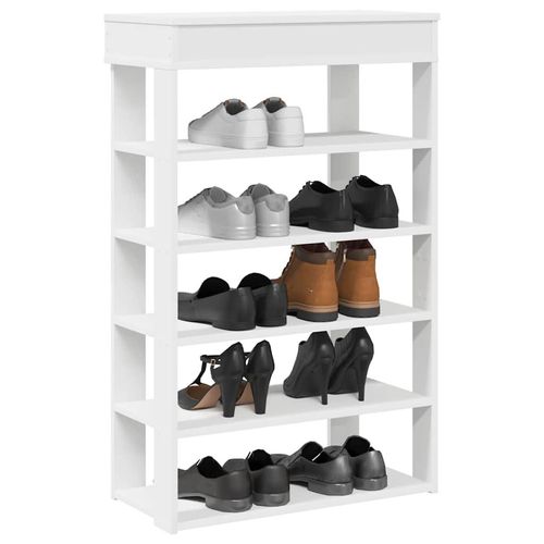 Schuhregal 60X30X98 Cm Holzwerkstoff | Breite: 60 cm | Farbe: Weiß