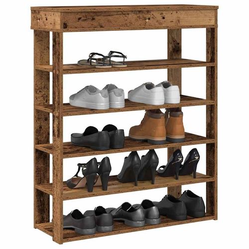 Schuhregal 60X30X98 Cm Holzwerkstoff | Breite: 80 cm | Farbe: Altholz