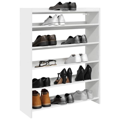 Schuhregal 80X25X Holzwerkstoff Weiß | Breite: 80 cm | Höhe: 100 cm