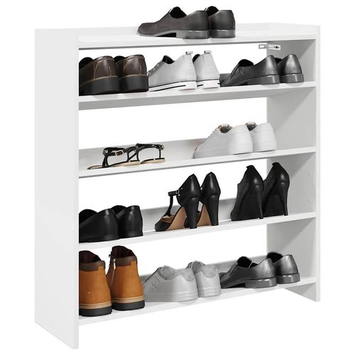 Schuhregal 80X25X Holzwerkstoff Weiß | Breite: 80 cm | Höhe: 81 cm