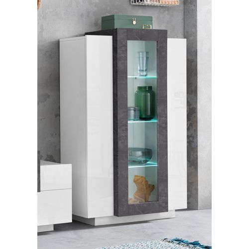 INOSIGN Vitrine »Coro, Vitrine, Glasvitrine, Vitrinenschrank, Stauraumvitrine«, 3 Türen davon 1 Glastür, 9 Fächer, Doppeltiefe, Höhe 120,5cm