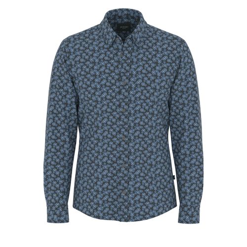 Joop Jeans Langarmhemd »Hanson3-W«, Logostickerei am Ärmelschlitz, auffälliges Muster
