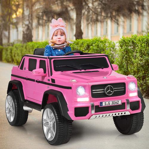 COSTWAY Mercedes Benz 12V Kinderauto mit Fernbedienung, MP3 LEDs, 2,5-5,5km/h
