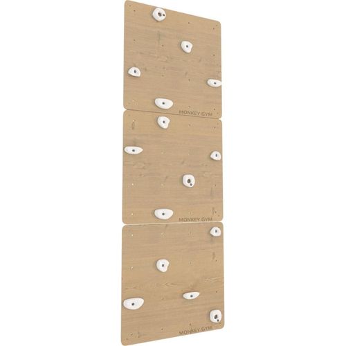 Kletterwand Quadrat 3 Holz - weiße Griffe