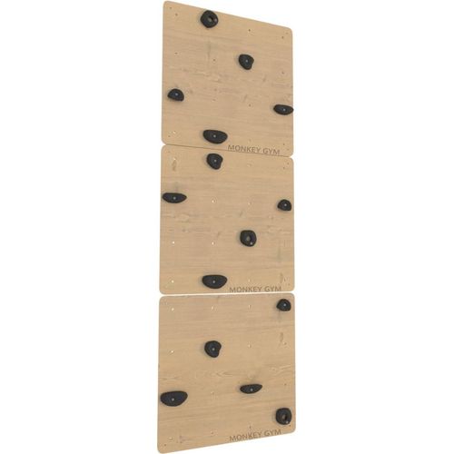 Kletterwand Quadrat 3 Holz - Griffe schwarz