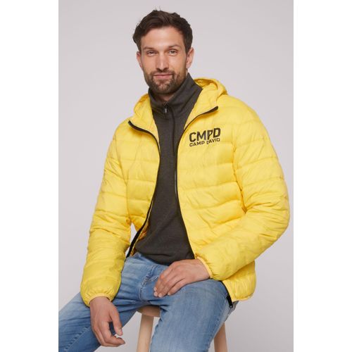 Outdoorjacke CAMP DAVID, Herren, Gr. S, gelb, Material: 100% Polyamid, Futter: 100% Polyester, Füllung: 100% Polyester, bedruckt, bestickt, casual, lässig geschnitten normal, Langarm eingesetzt elastischer Bund, Jacken, mit Innentaschen
