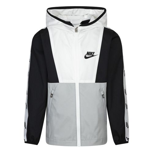 Windbreaker NIKE SPORTSWEAR, Kinder, Gr. 122 (7), weiß (grau, schwarz, weiß), Obermaterial: 100% Polyester, Jacken