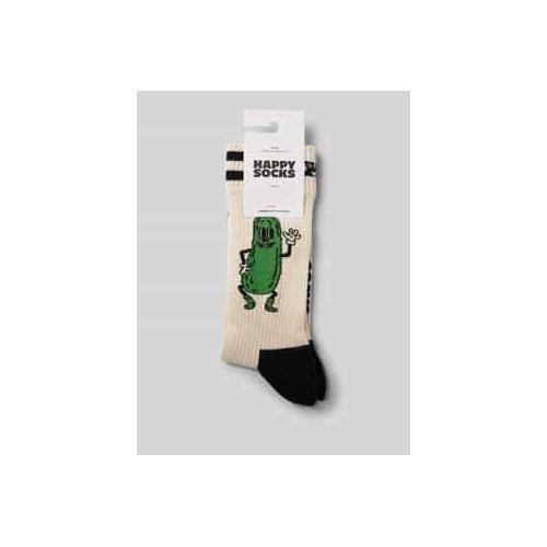 Socken mit Motiv-Stitching Modell 'Pickles'