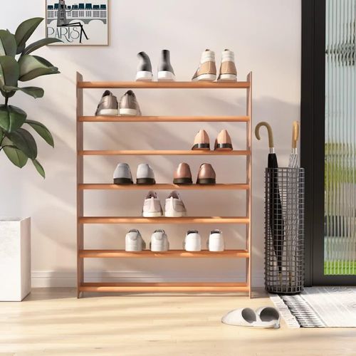 Schuhregal 65X24X Holzwerkstoff Braun | Breite: 90 cm | Höhe: 117 cm