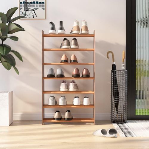 Schuhregal 65X24X Holzwerkstoff Braun | Breite: 65 cm | Höhe: 117 cm