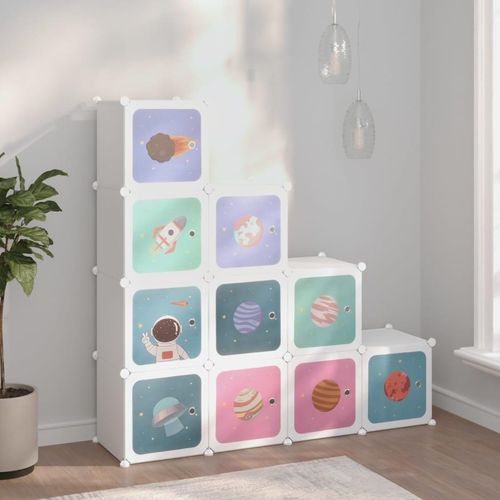 Kinderschrank Modular Mit 15 Würfeln Pp Weiß | Breite: 124.5 cm | Höhe: 123.5 cm