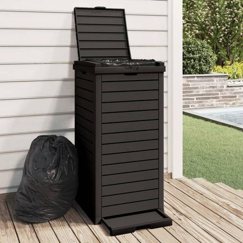Outdoor-Mülltonne Hell 41X41X86 Cm Polypropylen | Farbe: Schwarz