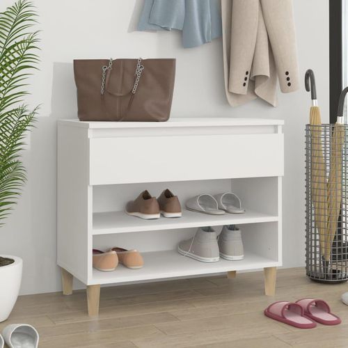 Schuhregal 70X36X60 Cm Holzwerkstoff | Farbe: Weiß