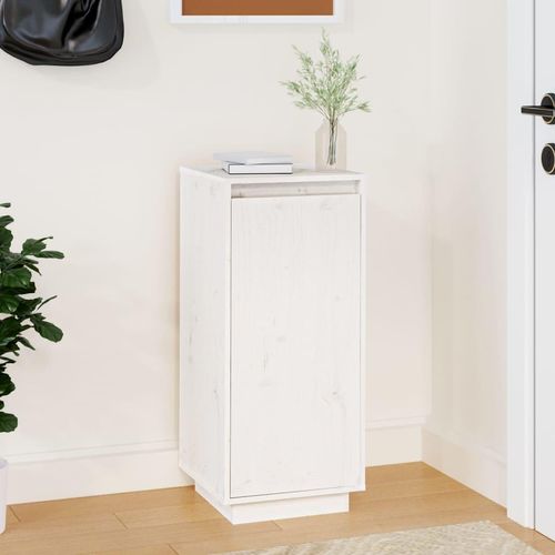 Schuhschrank 35X35X80 Cm Massivholz Kiefer | Farbe: Weiß