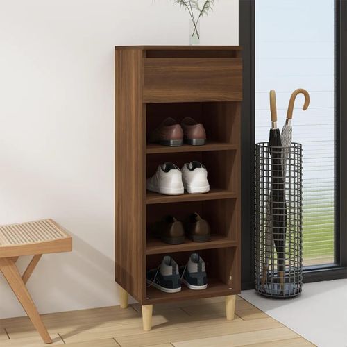 Schuhschrank 40X36X105 Cm Holzwerkstoff | Farbe: Braune Eiche