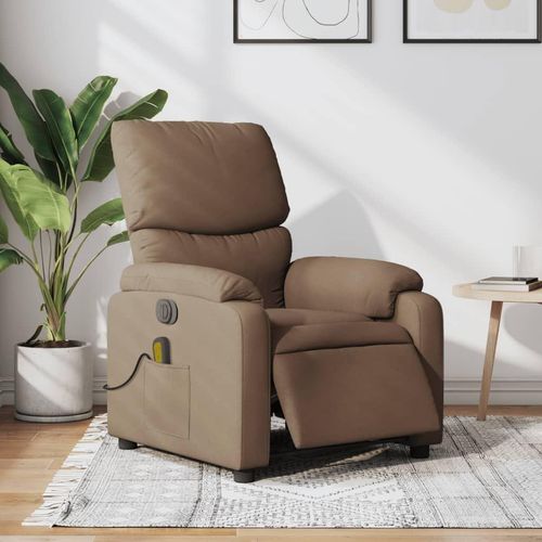 Massagesessel Fernsehsesel Elektrisch Braun Stoff 3204816