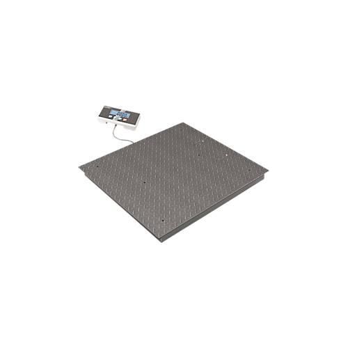 KERN Bodenwaage BIC 3T-3L, B 1500 x T 1500 x H 108 mm, 1500/3000 kg, Ablesbarkeit 0,5/1 kg, LCD-Anzeige, Hold-Funktion, schwarz