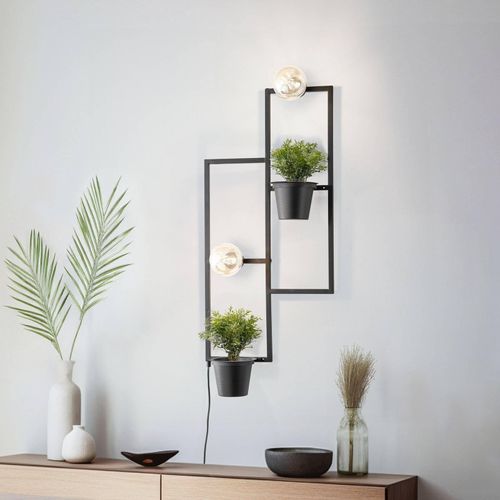Envostar Hyazinth Wandleuchte mit 2 Blumentöpfen