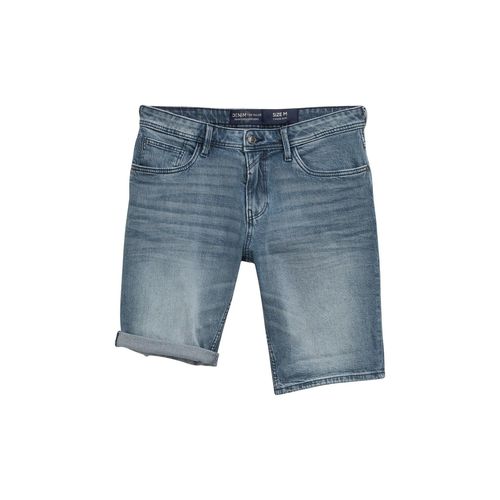 TOM TAILOR DENIM Herren TTPIERS SLIM Jeans Shorts mit Stretch, blau, Uni, Gr. M