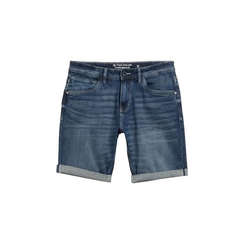 TOM TAILOR Herren TTJOSH REGULAR Jeans Shorts, blau, Uni, Gr. 31