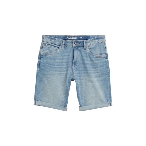 TOM TAILOR Herren TTJOSH REGULAR Jeans Shorts, blau, Uni, Gr. 32