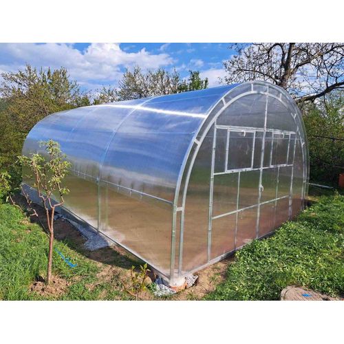 Gewächshaus - Treibhaus - Pflanzenhaus GOLEM PLUS 4m Breite- 8 m Lange - Polycarbonat 10 mm + 2 x Fenster + 2 x Aut. Fensteröffner + Versand