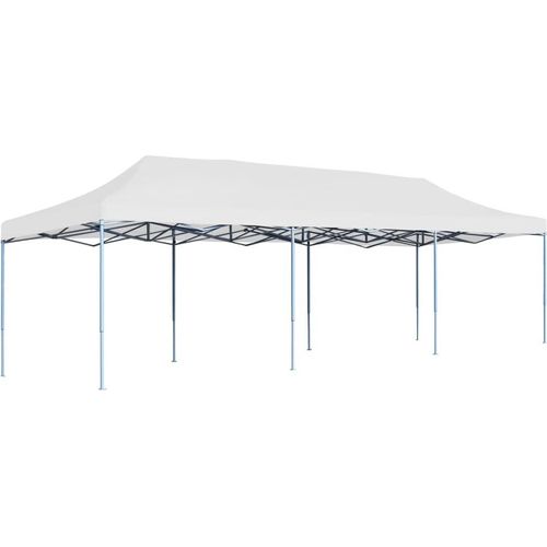 Pop-Up Partyzelt Faltbar 3 x 9 m Weiß