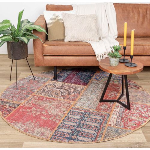 Teppich Patchwork Rund - Moods Rot No.16 - Ø 160 cm - Klassik, Orientalisch - Wohnzimmer, Esszimmer, Schlafzimmer - FRAAI | Home & Living