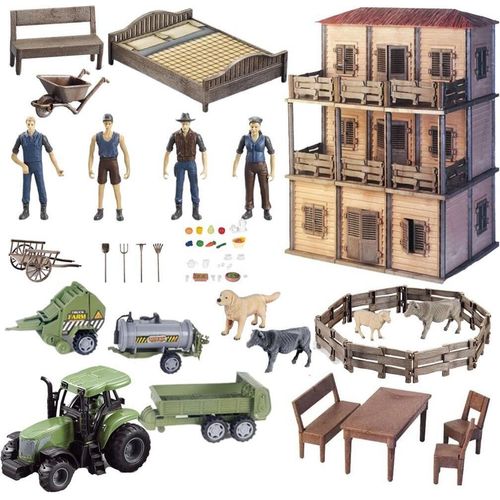 Großer Ranch-Bausatz mit Bauern DIY