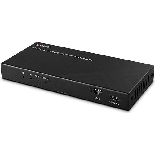 LINDY 2 Port HDMI 8K60 Splitter mit Audio