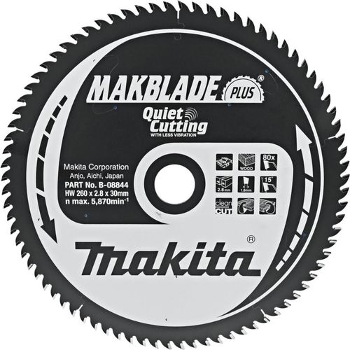 Makita Kreissägeblatt, MAKBLADE PLUS 260 x 30 mm • 80 Zähne