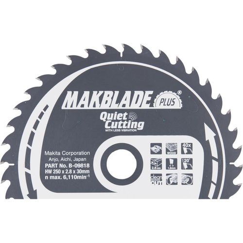 Makita Kreissägeblatt, MAKBLADE PLUS 250 x 30 mm • 40 Zähne