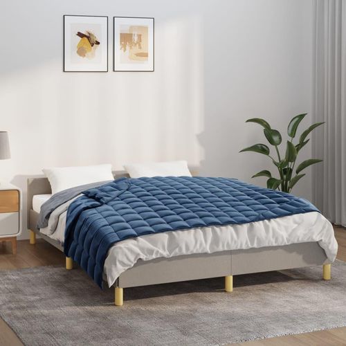 Gewichtsdecke Stoff Blau | Gewicht: 6 kg | Größe: 137 x 200 cm