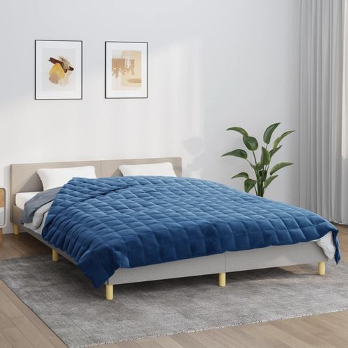 Gewichtsdecke Stoff Blau | Gewicht: 9 kg | Größe: 200 x 225 cm