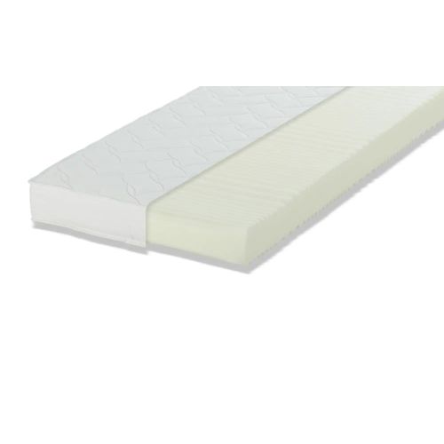 Komfortschaummatratze mit Lammflorbezug Lammflor Matratze - weiß - 90 cm - 18 cm - Sconto
