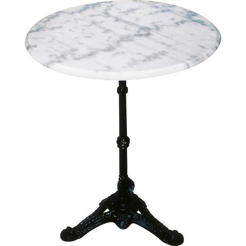 Livetastic Bistrotisch , Weiß , Stein , rund , Säule , 60x73x60 cm , Esszimmer, Tische, Esstische, Esstische rund