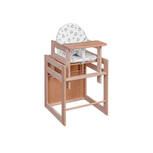 My Baby Lou Kombihochstuhl , Natur , Holz , Buche , Hartholz , EN 14988 , Essbrett abnehmbar, Schrittgurt, 3-Punkt-Gurt, Tablett , Babymöbel,