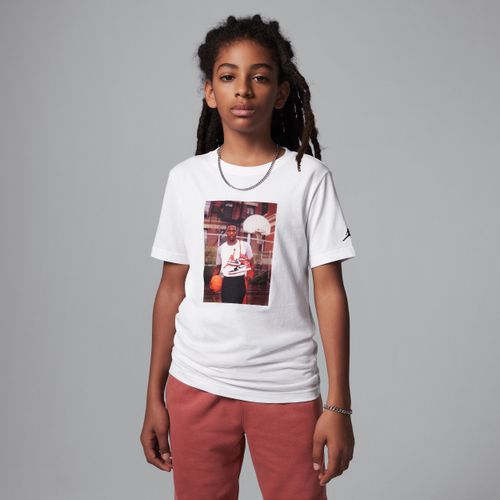 T-shirt MJ Photo Jordan pour ado - Blanc