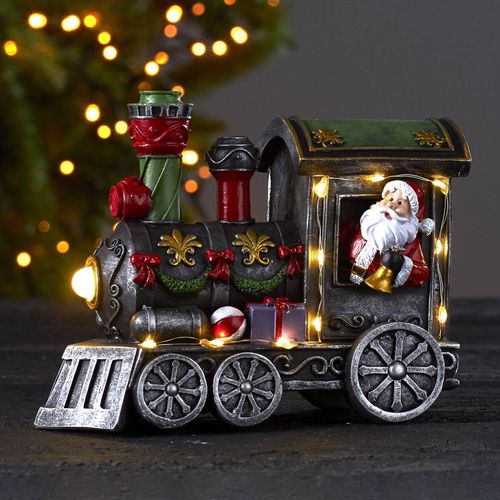 LED-Dekoleuchte Loke, Weihnachtsmann im Zug