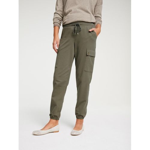 Jogger Pants HEINE, Damen, Gr. 42, Normalgrößen, braun (schlamm), 70% Baumwolle, 25% Polyester, 5% Elasthan, unifarben, lang, Hosen
