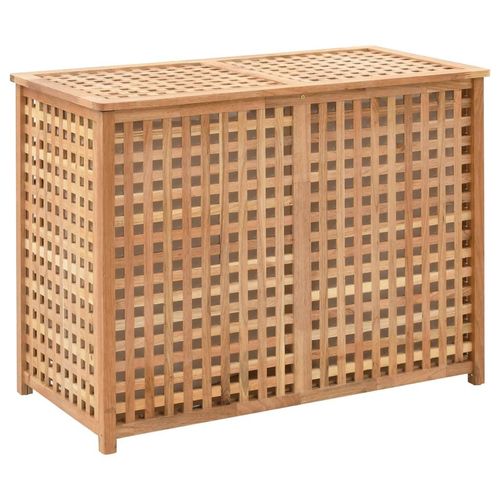 Wäschetruhe 77,5×37,5×46,5 Cm Walnuss Massivholz | Größe: 87.5 x 46 x 67 cm