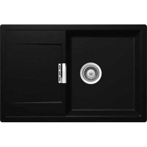 Schock Unterbauspüle Cristadur Mono D-100 U Green Line Night NGT Exzenterbedienung
