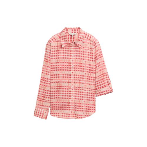 TOM TAILOR Damen Bluse mit Muster, rot, Kariert, Gr. 46