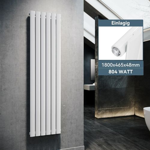 SONNI 1800×465mm Weiß Einlagig Paneelheizkörper Vertikal Heizkörper