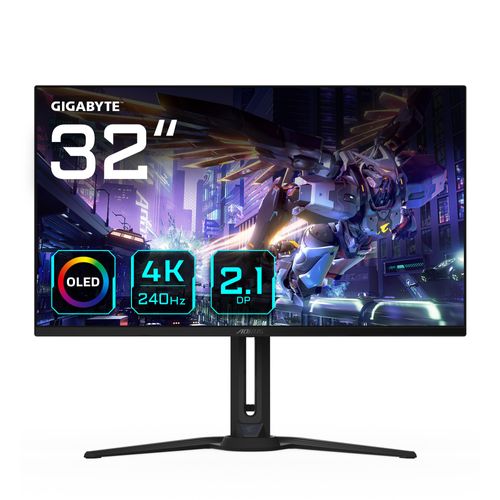 GIGABYTE Gaming-Monitor "AORUS FO32U2P", G (A-G), schwarz, B:71,8cm H:61,4cm T:15,9cm, Monitore, Topseller