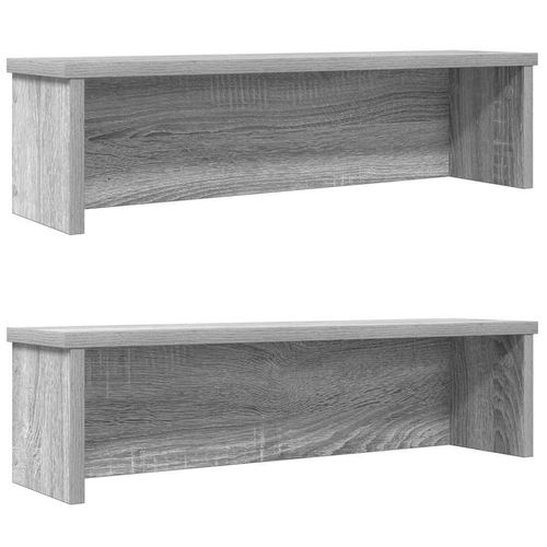 Küchenregal Stapelbar Holzwerkstoff | Anzahl im Paket: 2 | Farbe: Grau Sonoma | Größe: 60 x 15 x 16 cm